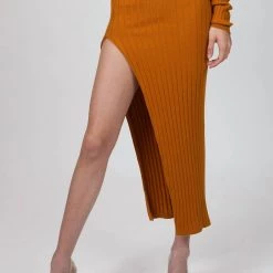 Cheap 💯 Ronny Kobo 👩 women Irenna Knit 👗 Skirt In Golden 💯