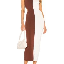 Flash Sale 🛒 Ronny Kobo 👩 women Angua Knit 👗 Dress In Eggshell/Shaved Chocolate 🔥