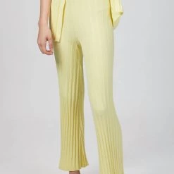 Deals 👍 Ronny Kobo 👩 women Xiomara Knit Pant In Pale Yellow 🥰