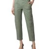 Best Sale 🎉 J Brand Athena 👩 Womens Linen Blend Ankle Cargo Pants 🔥