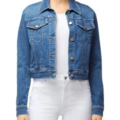 Discount ✔️ J Brand 👩 Womens Jean Medium Wash Denim Jacket 🛒