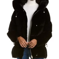 Best deal 🔔 women NB Series by Nicole Benisti New Kitz Velvet Silk-Blend Down 🧥 Coat 👏