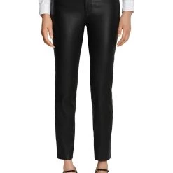 Budget ✨ J Brand 👩 Womens Leather Mid-Rise Straight Leg Pants 🥰