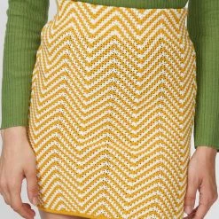Best Pirce 🥰 Ronny Kobo 👩 women Biance Knit 👗 Skirt In Canary Multi 🎁