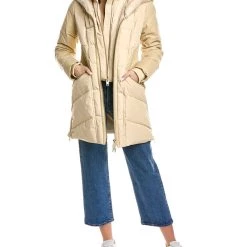 Wholesale ⭐ women NB Series by Nicole Benisti Courcheval Leather-Trim Down 🧥 Coat 🌟