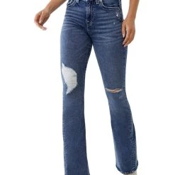 Outlet 🎉 True Religion 👩 Womens Distressed Mid-Rise Flare 👖 Jeans 🎉