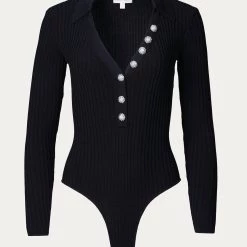 Top 10 ๐ Ronny Kobo ๐ฉ women Tasmine Bodysuit in Black ๐ฅฐ