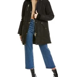 Flash Sale 🥰 women NB Series by Nicole Benisti Claremont Leather-Trim Down 🧥 Coat 🛒