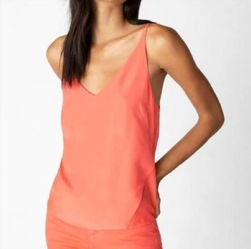 Coupon 😀 J Brand 👩 women Kalani Tank in Coral ⌛