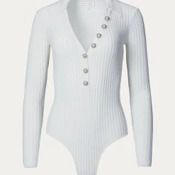 Best Pirce 😉 Ronny Kobo 👩 women Tasmine Bodysuit in White 😀