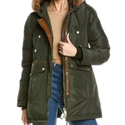 Outlet 💯 women NB Series by Nicole Benisti Aurora Leather-Trim Down 🧥 Coat 🌟