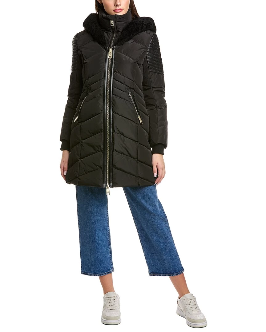 Flash Sale 👍 women NB Series by Nicole Benisti Cortina Leather-Trim Quilted Down 🧥 Coat 🌟 5 Flash Sale 👍 women NB Series by Nicole Benisti Cortina Leather-Trim Quilted Down 🧥 Coat 🌟 - Image 3