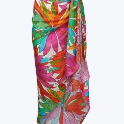 Wholesale ✔️ Ronny Kobo 👩 women Kit Floral Gathered Silk Jacquard 👗 Skirt in Floral Jungle 💯