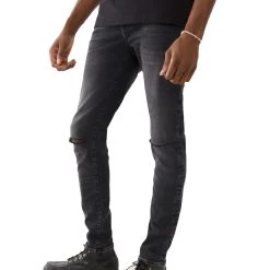 Cheapest 🔔 True Religion Tony Mens Denim Destroyed Skinny 👖 Jeans 🌟