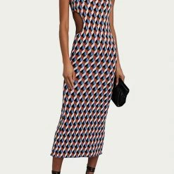 Promo ✨ Ronny Kobo 👩 women Reynolds Knit Midi 👗 Dress In Blue Aster Multi 😀