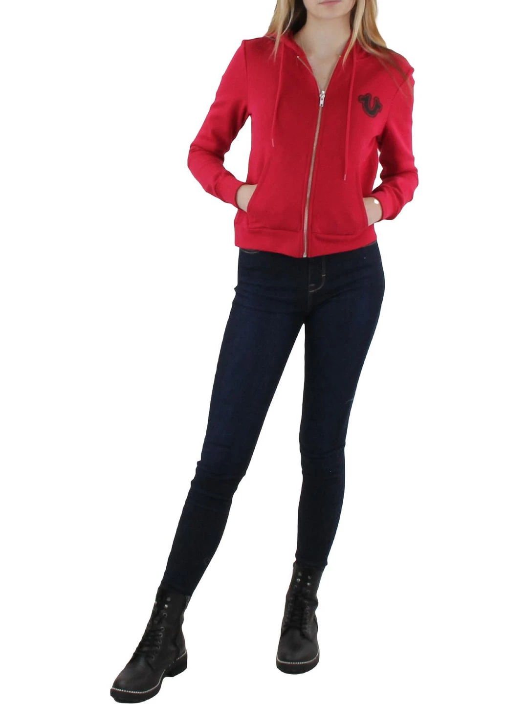 Discount ⌛ True Religion 👩 Womens Logo Front Zip Hoodie ⌛ 3 Discount ⌛ True Religion 👩 Womens Logo Front Zip Hoodie ⌛