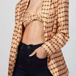 Outlet ✨ Ronny Kobo 👩 women Grecia Blazer In Espresso Multi 🔔