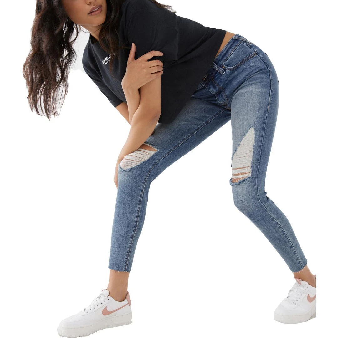 Hot Sale 🎁 True Religion Halle 👩 Womens Denim Raw Hem Skinny 👖 Jeans 💯 6 Hot Sale 🎁 True Religion Halle 👩 Womens Denim Raw Hem Skinny 👖 Jeans 💯 - Image 4