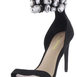 Best Sale 🤩 True Religion Braelynn 👩 Womens Embellished Ankle Wrap Evening 👠 Heels 👏