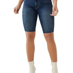 Best Pirce 😀 True Religion Brenna 👩 Womens Cotton Knee Length Bermuda Shorts ✔️